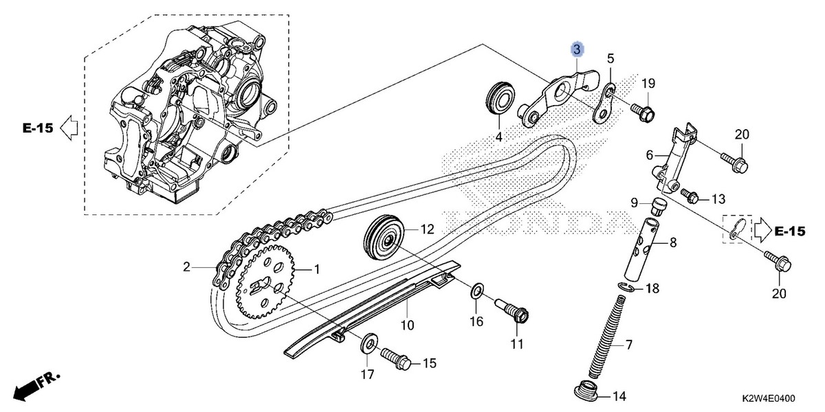 Honda OEM part 14500-K1M-T00
