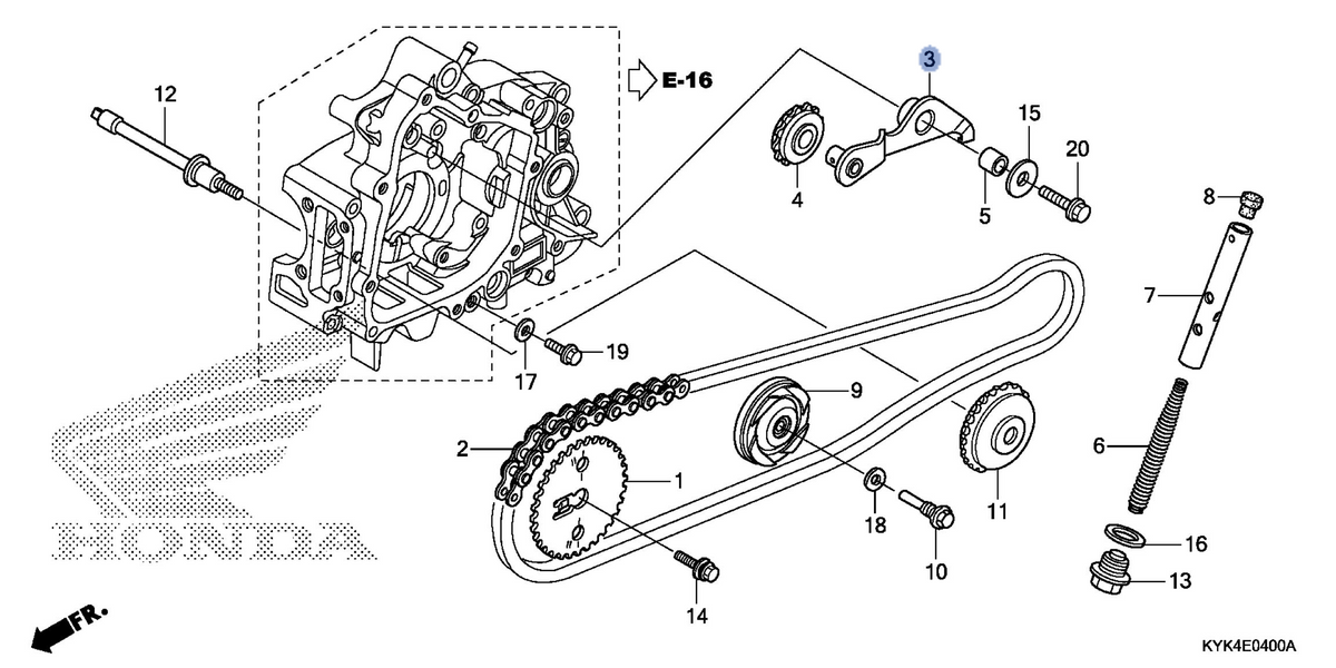 Honda OEM part 14500-KZV-J01