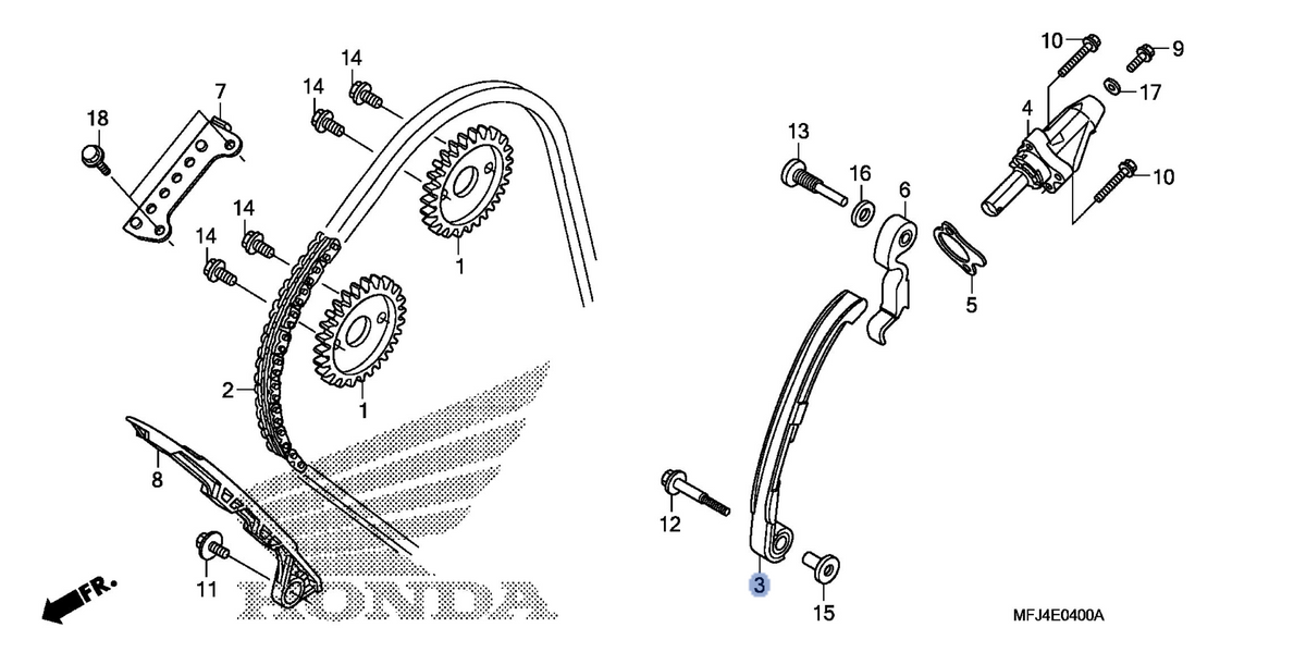 Honda OEM part 14510-MFJ-D00