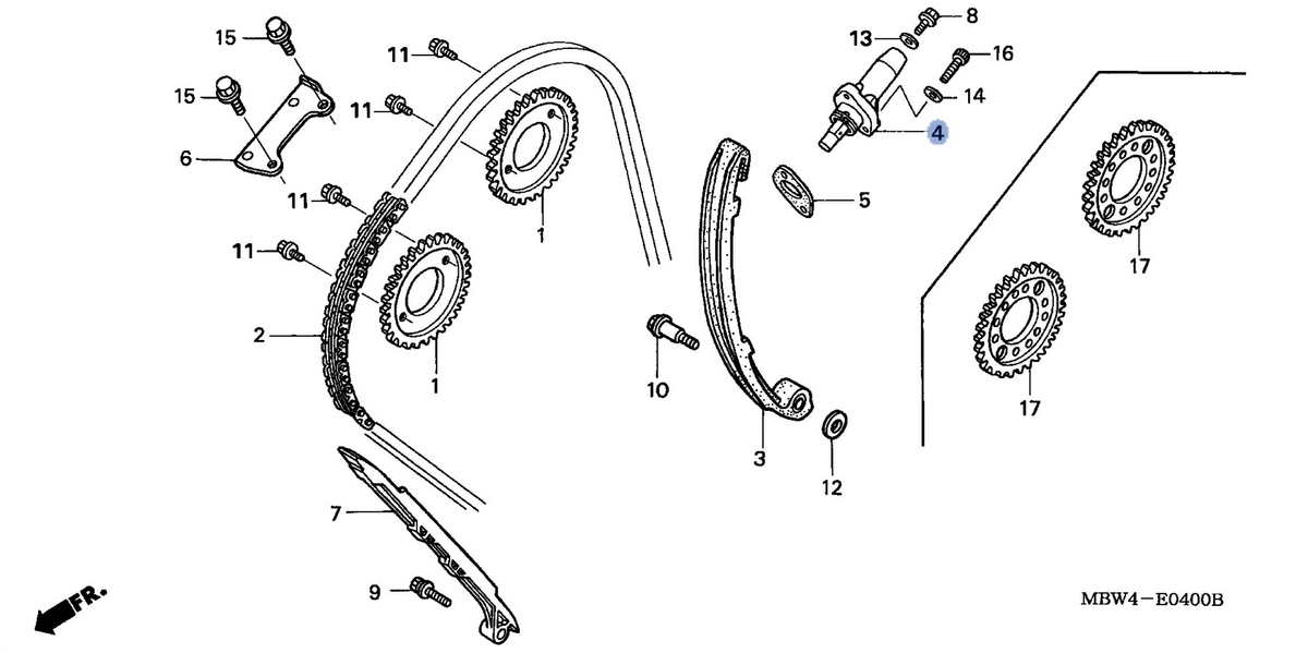 Honda OEM part 14520-MBW-J22