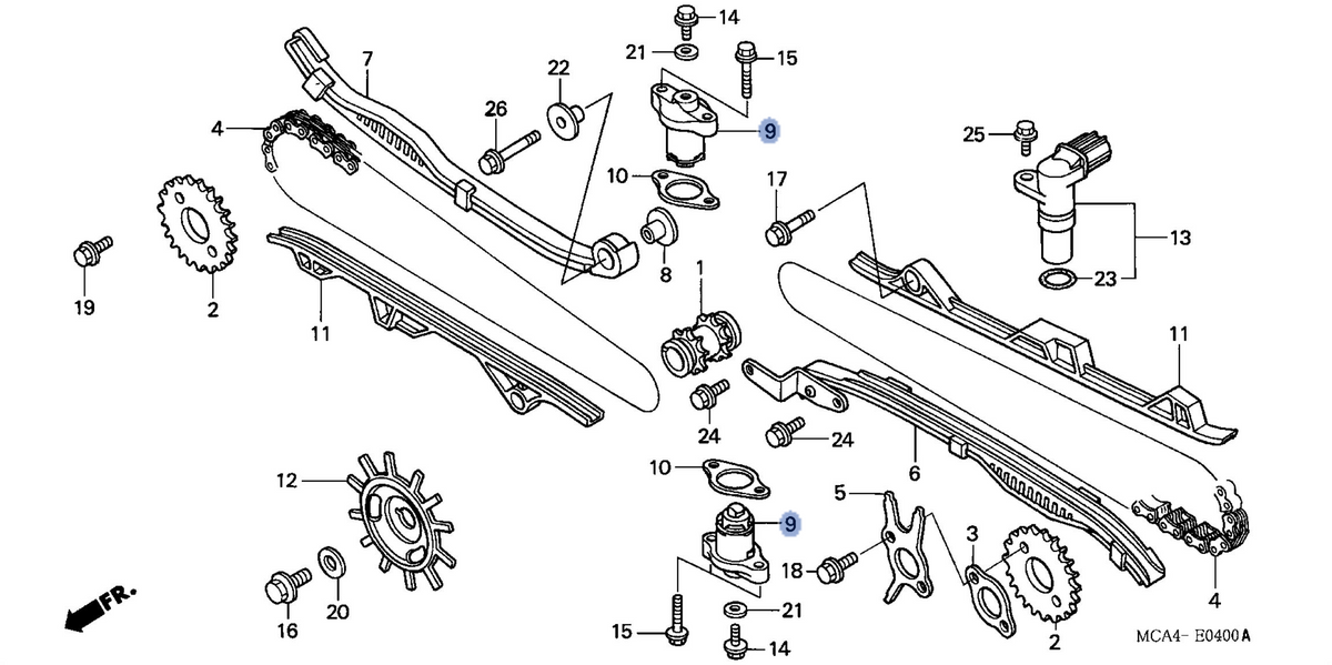 Honda OEM part 14520-MCA-003