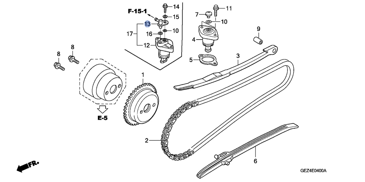 Honda OEM part 14525-GEZ-611