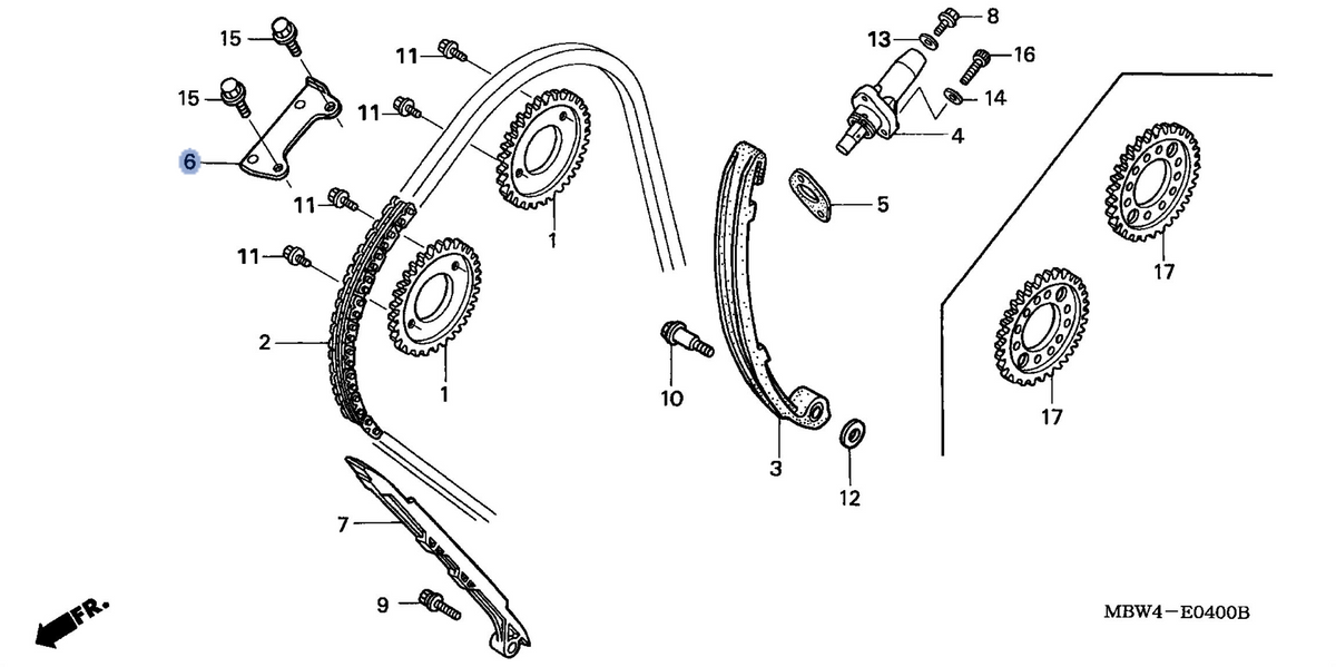 Honda OEM part 14546-MBW-000