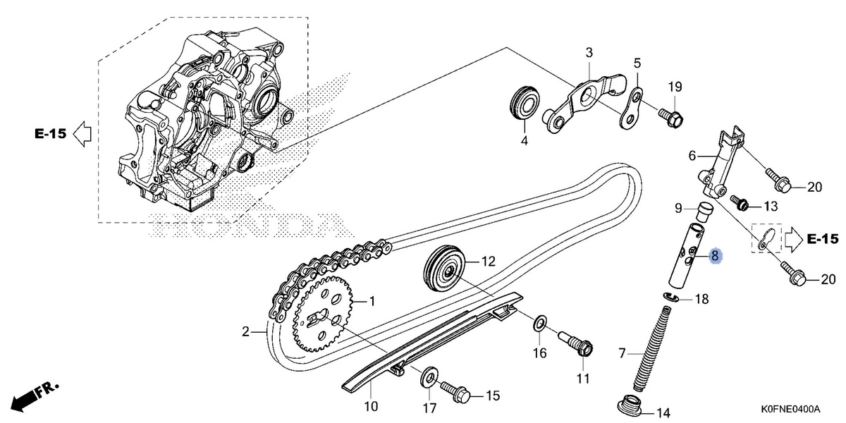 Honda OEM part 14550-K1M-T01