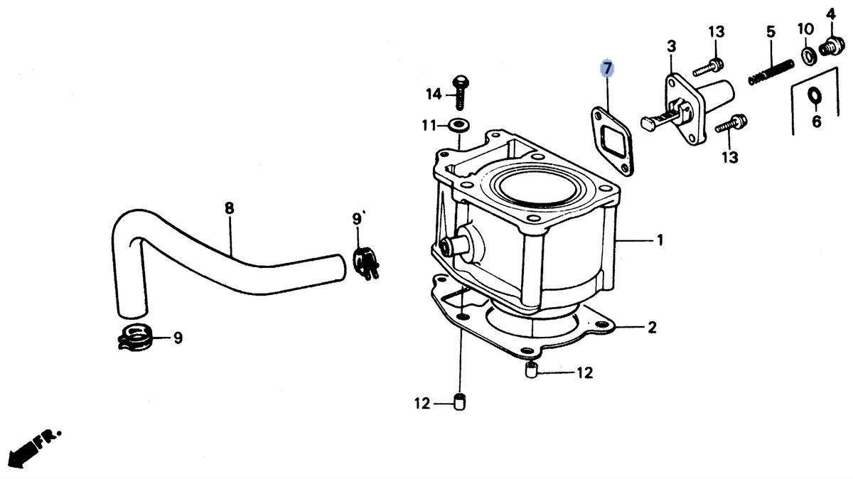 Honda OEM part 14555-KS4-690