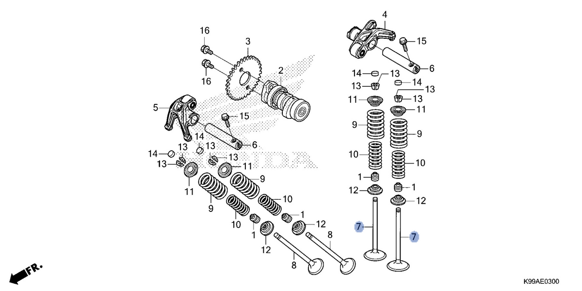 Honda OEM part 14711-K2K-D00