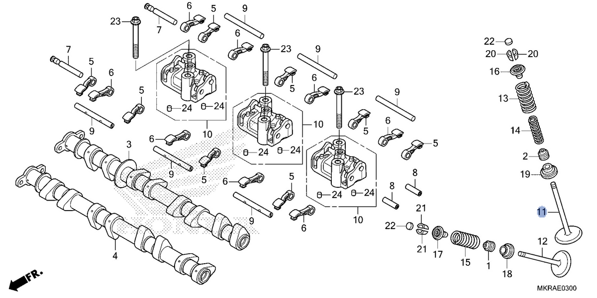 Honda OEM part 14711-MKR-DH0