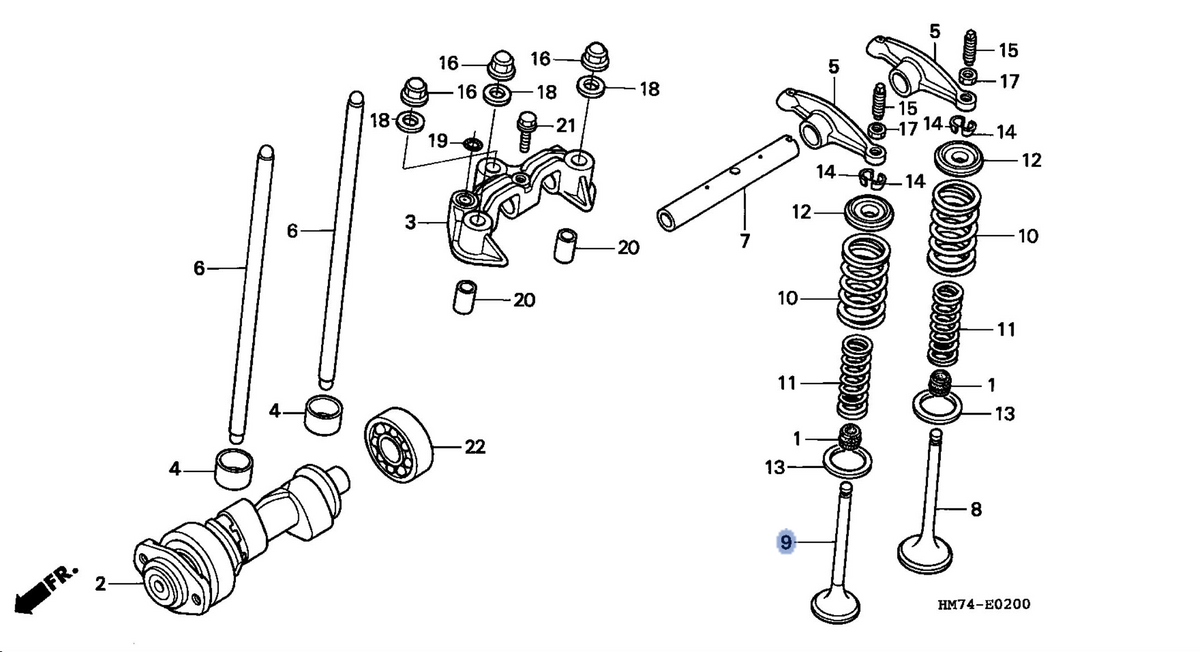 Honda OEM part 14721-HM7-000
