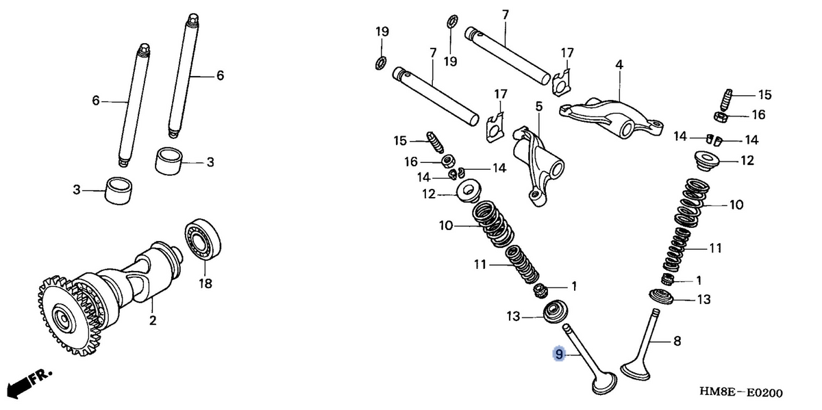 Honda OEM part 14721-HM8-A40