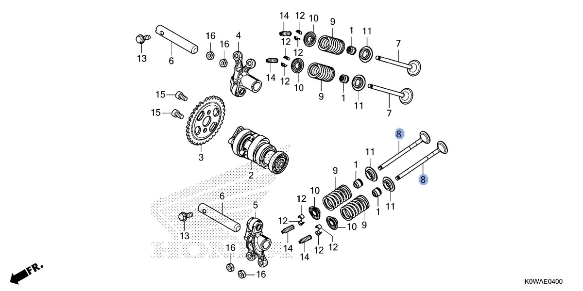 Honda OEM part 14721-K1Y-DC0