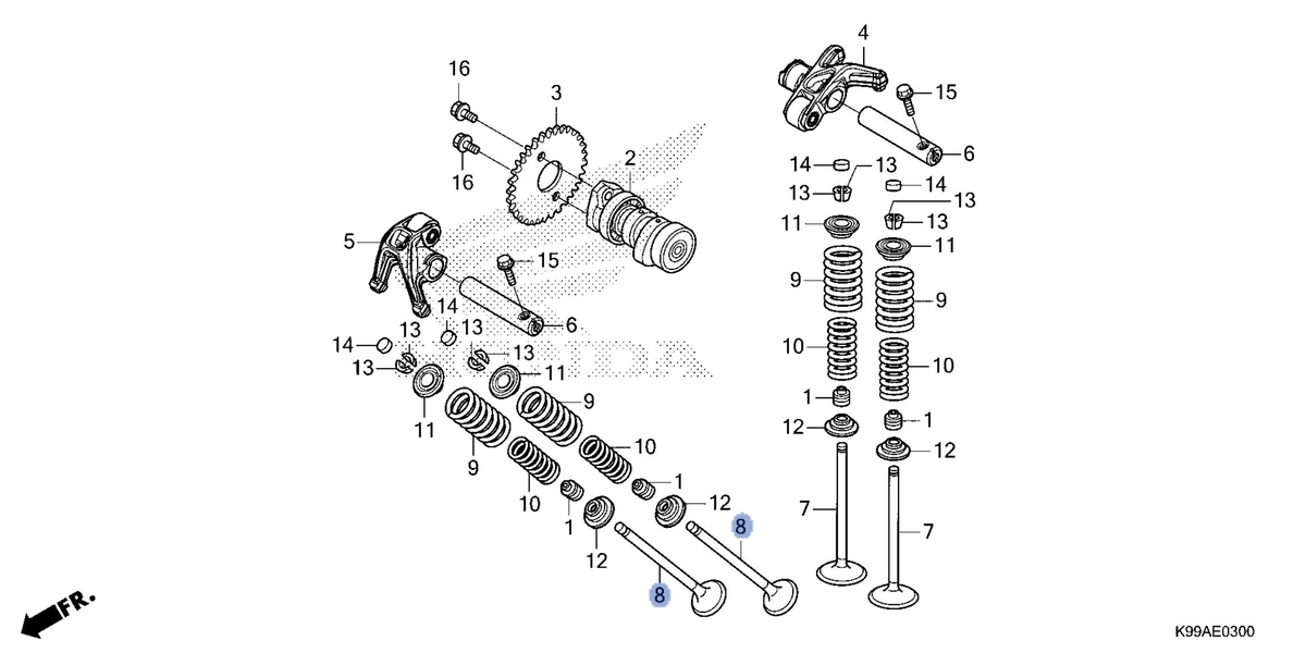 Honda OEM part 14721-K2K-D00