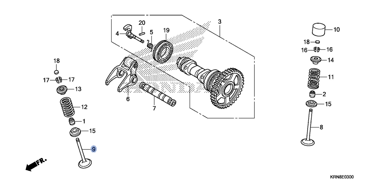 Honda OEM part 14721-KRN-B10