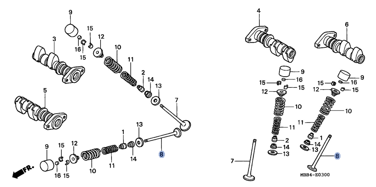 Honda OEM part 14721-MBB-000