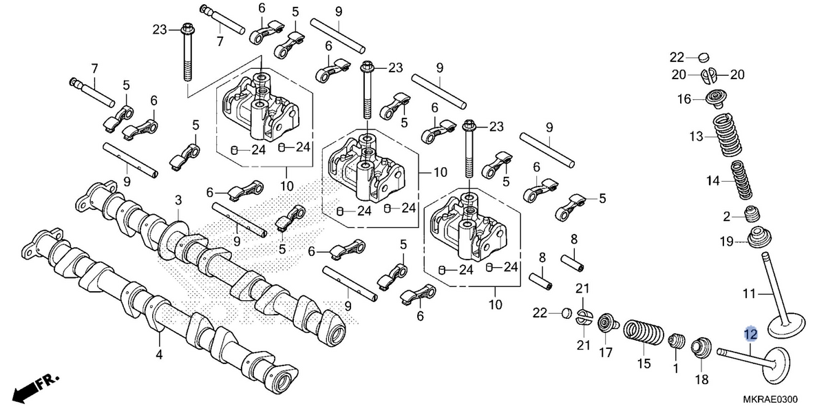 Honda OEM part 14721-MKR-D10