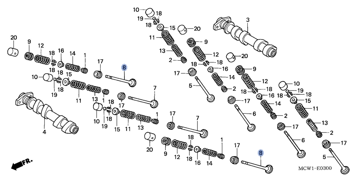 Honda OEM part 14722-MCW-000