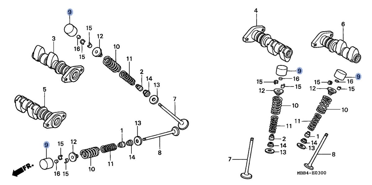Honda OEM part 14731-MBB-000