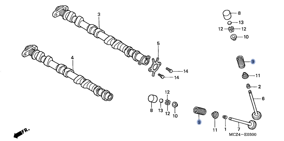 Honda OEM part 14751-MCZ-000