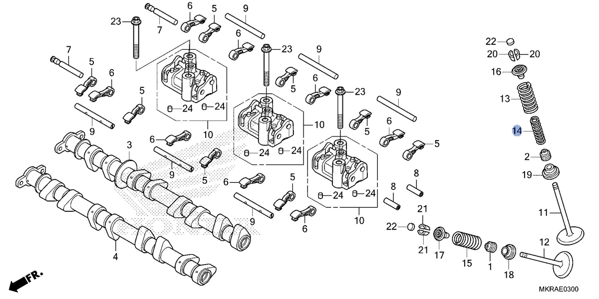 Honda OEM part 14752-MKR-DH1
