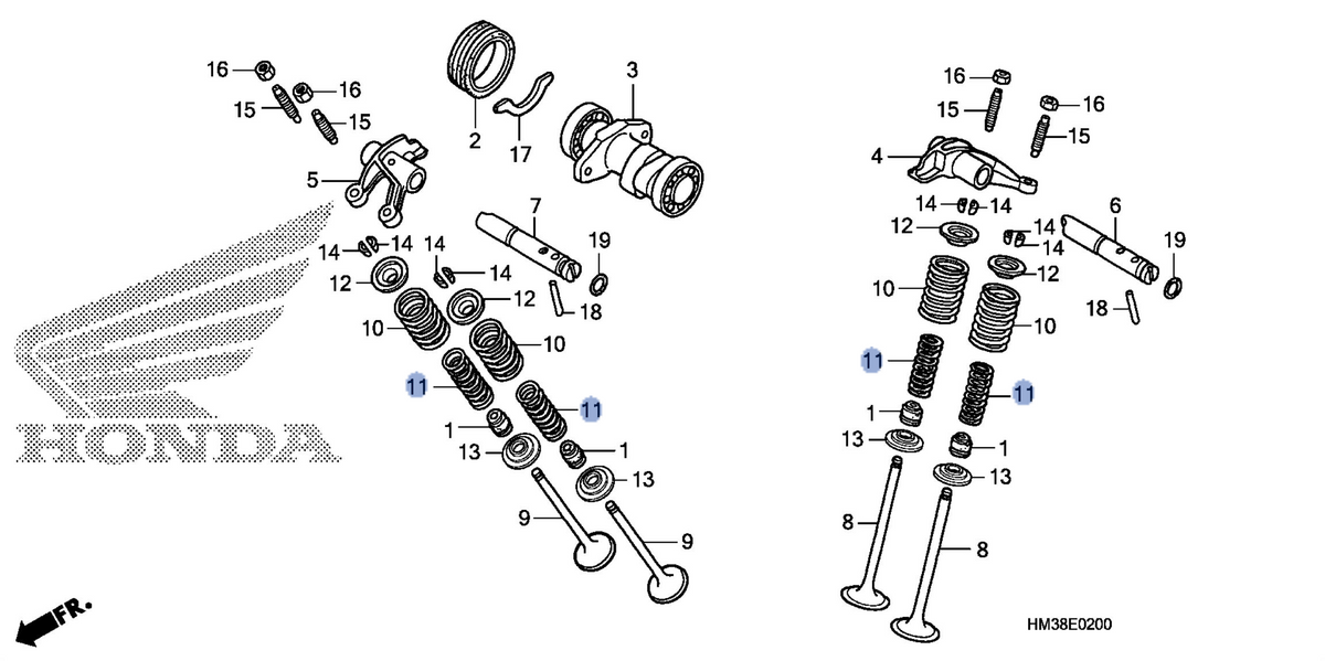Honda OEM part 14761-HM3-671