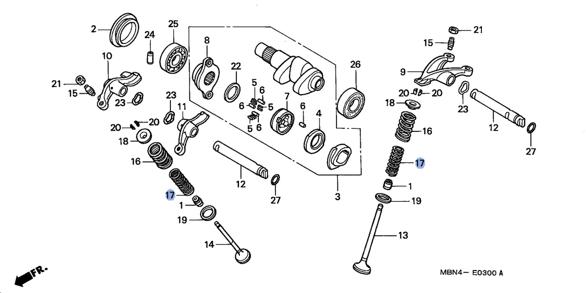 Honda OEM part 14761-MBN-670