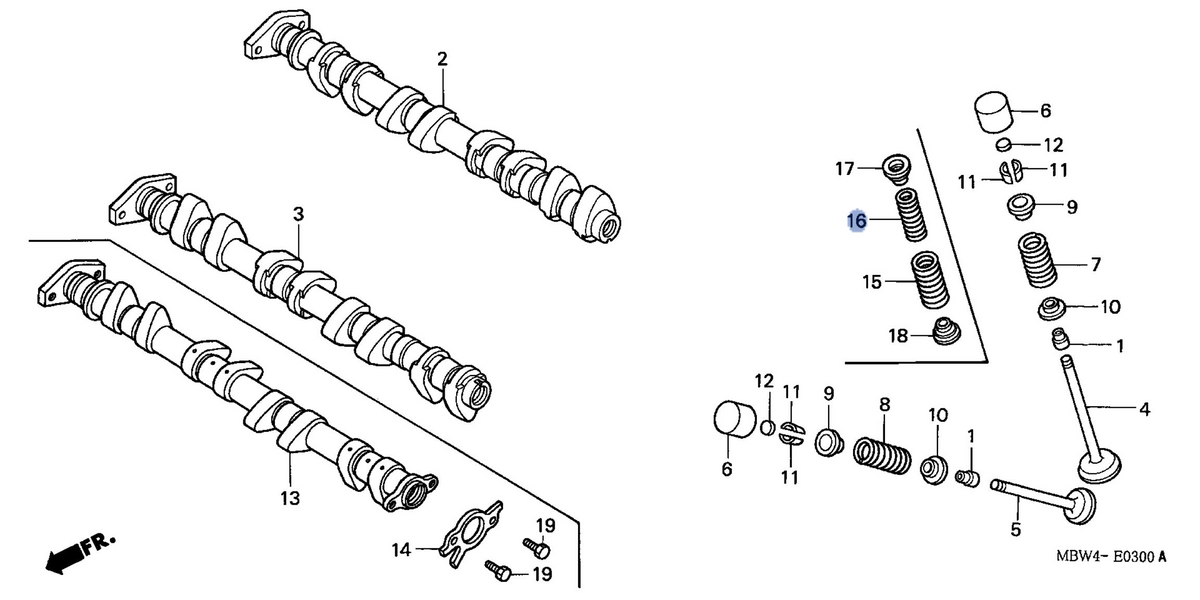 Honda OEM part 14761-MBW-E20