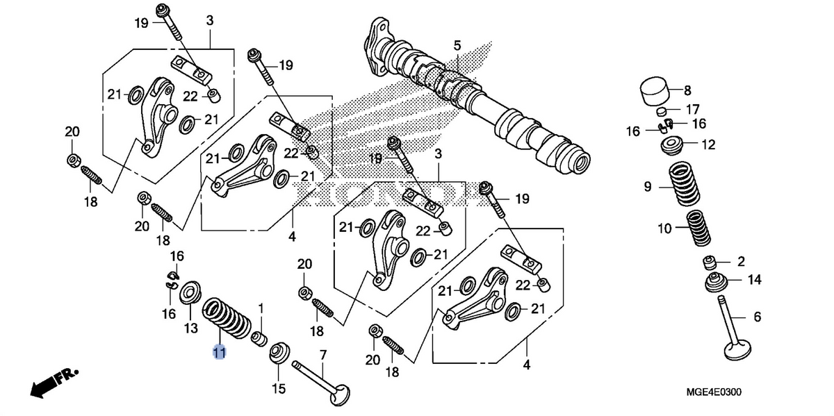 Honda OEM part 14761-MGE-000