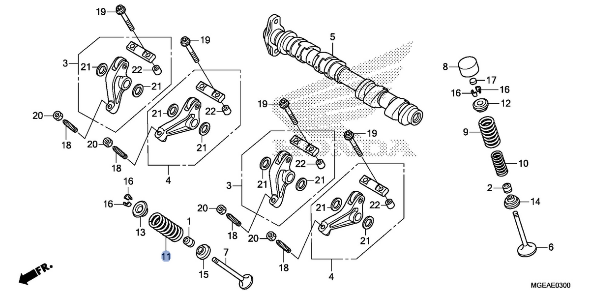 Honda OEM part 14761-MGE-013