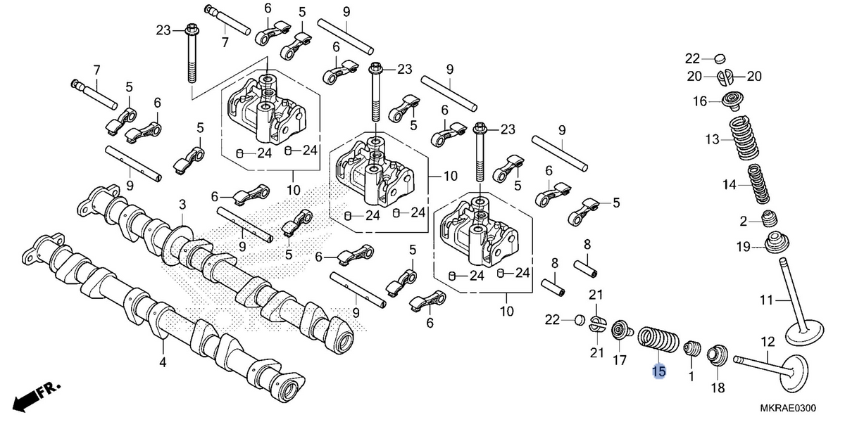 Honda OEM part 14761-MKR-DH2