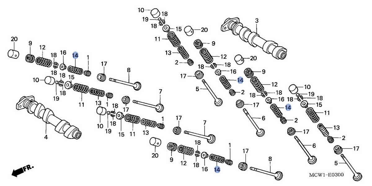 Honda OEM part 14762-MCW-000