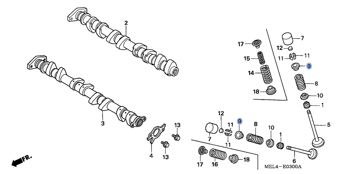 Honda OEM part 14771-MBW-000
