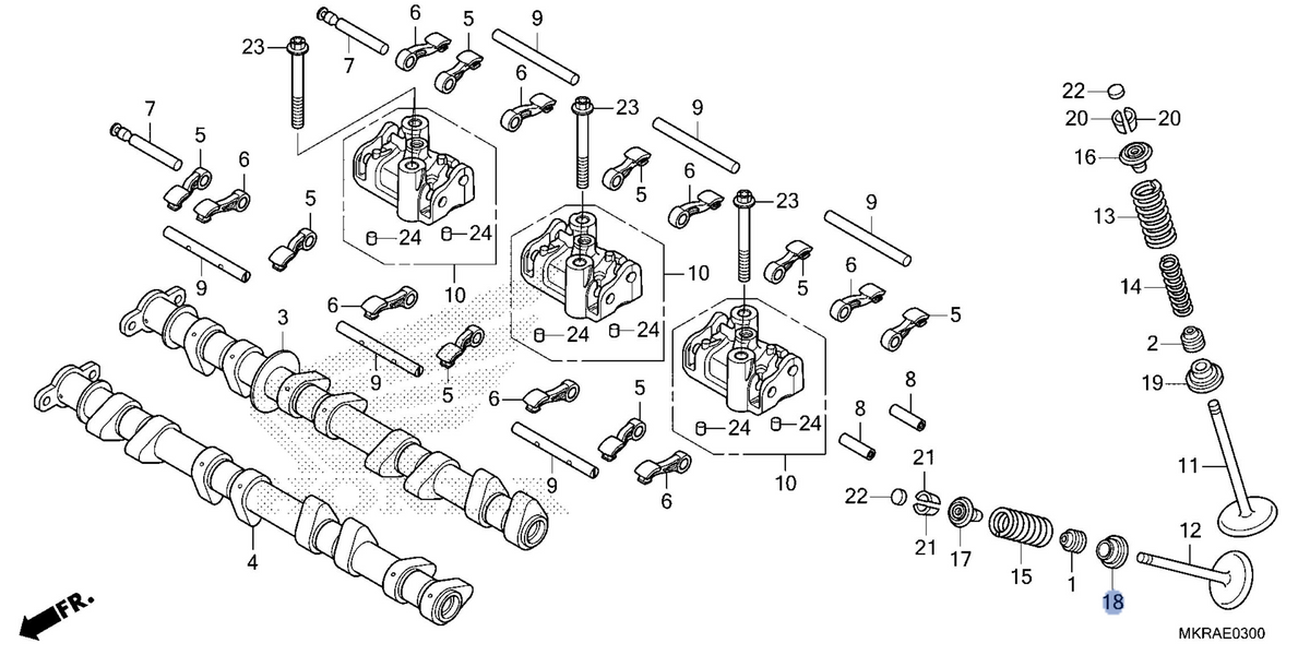 Honda OEM part 14775-MKR-DH0