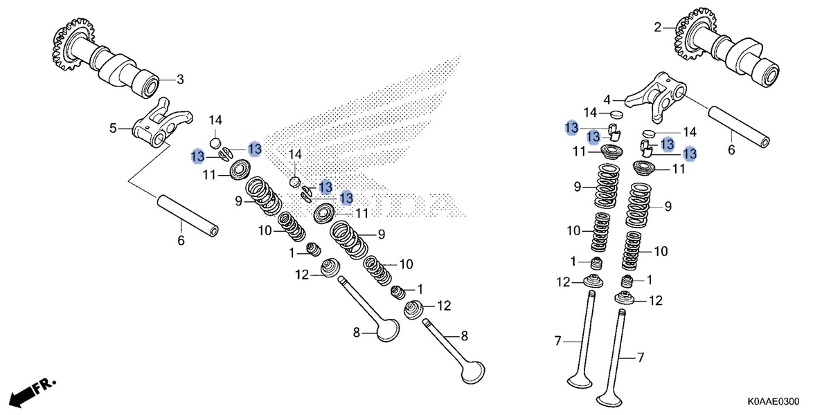 Honda OEM part 14781-KYJ-710