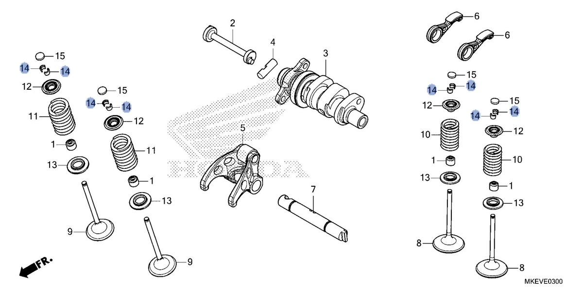 Honda OEM part 14781-MKE-B50