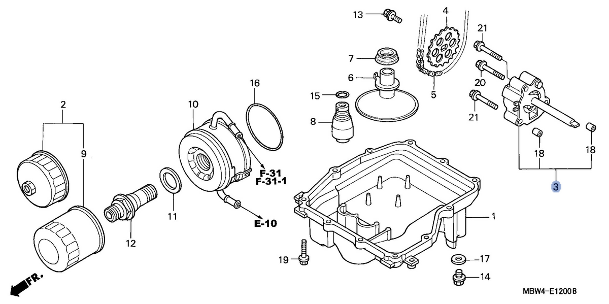 Honda OEM part 15100-MBW-000