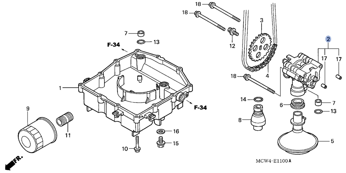 Honda OEM part 15100-MCW-000