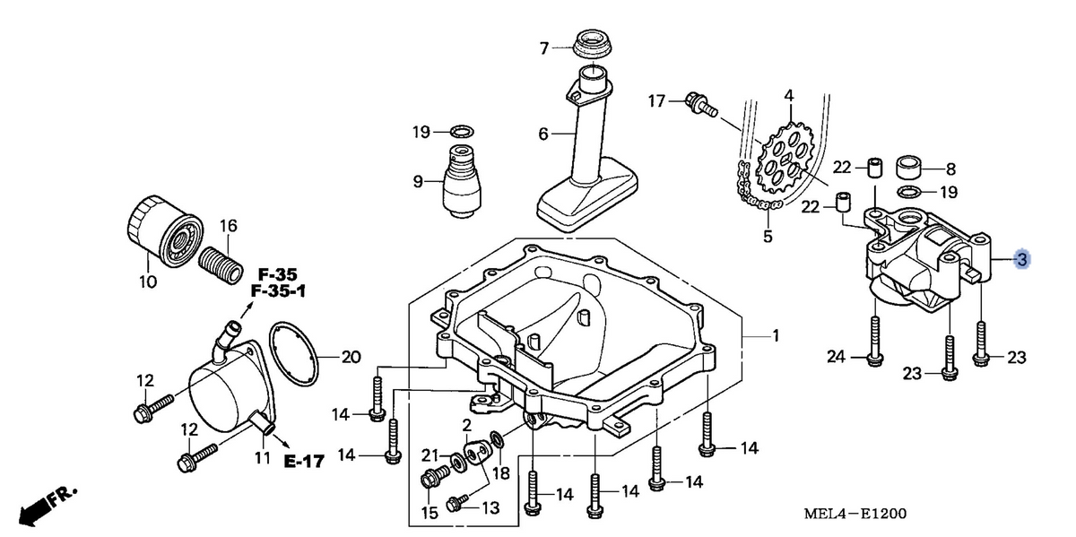 Honda OEM part 15100-MEL-000