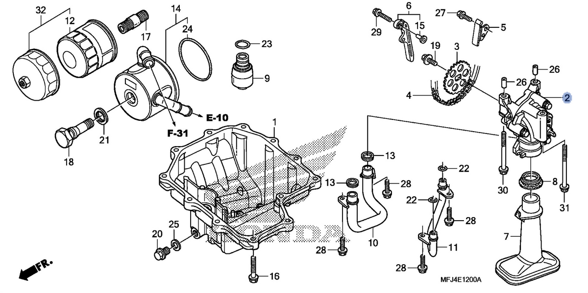 Honda OEM part 15100-MFJ-D00