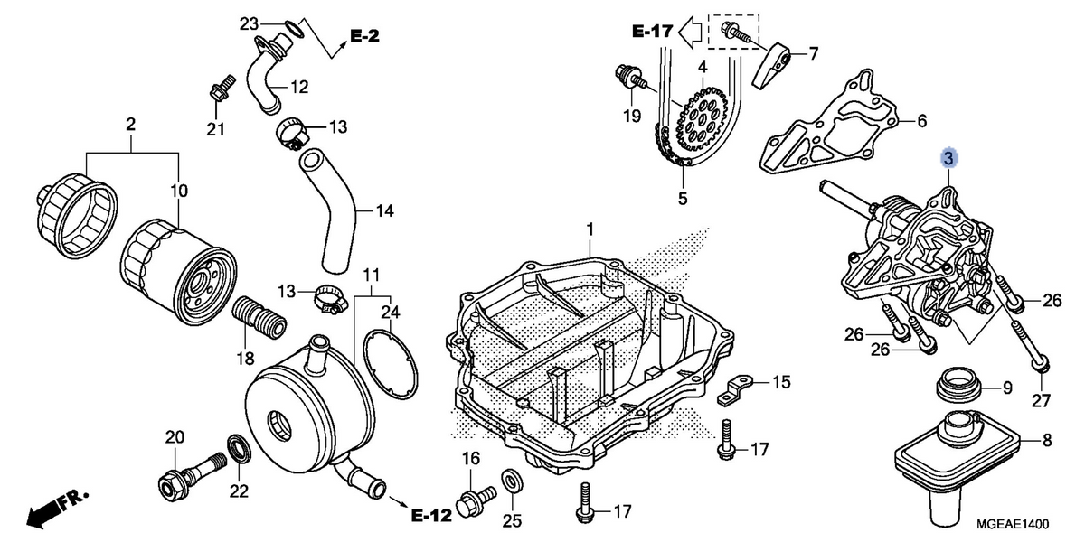 Honda OEM part 15100-MGE-000
