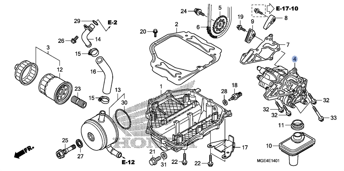 Honda OEM part 15100-MGE-D01