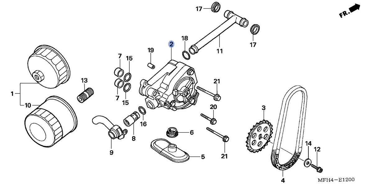 Honda OEM part 15100-MZ8-010
