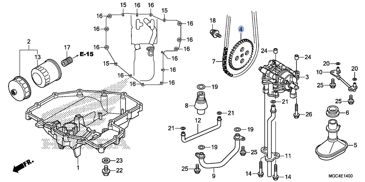 Honda OEM part 15134-MAZ-000