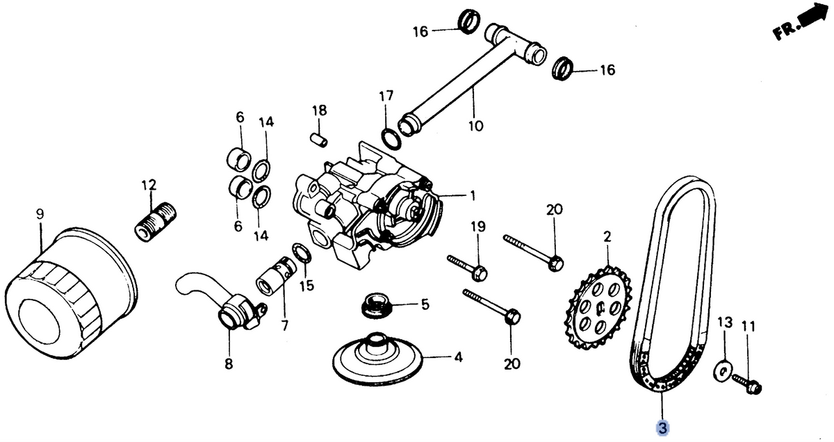 Honda OEM part 15136-MR1-003
