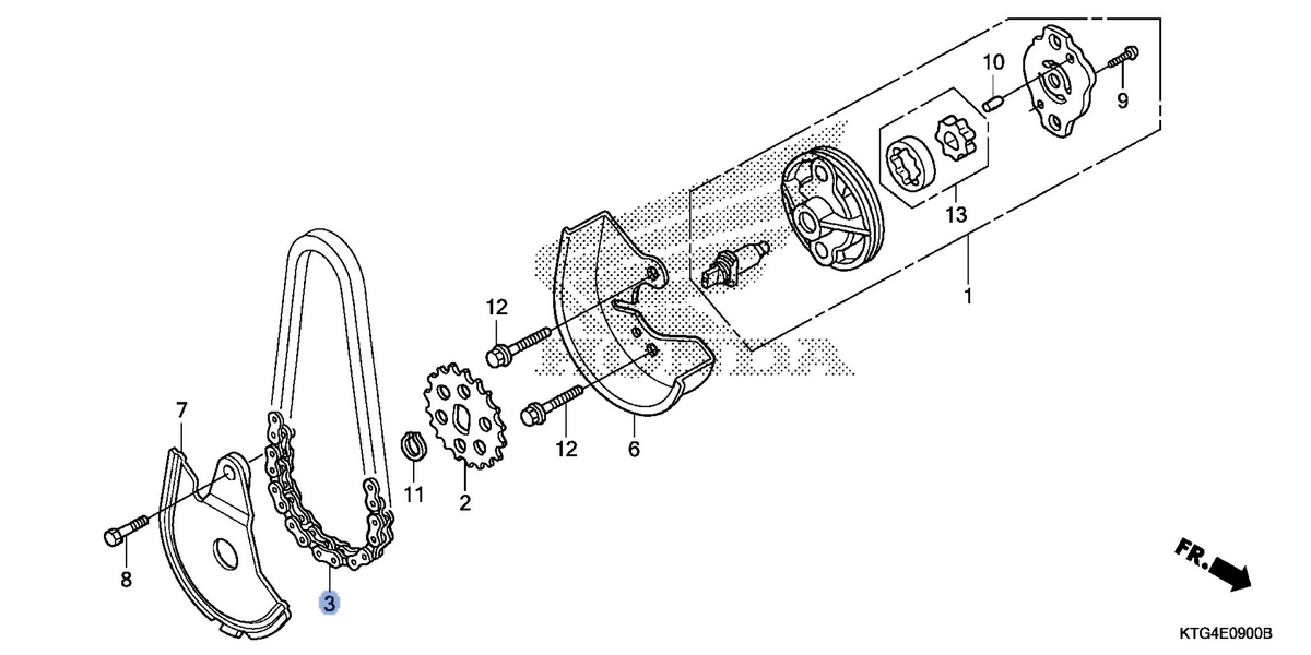 Honda OEM part 15141-KGF-911