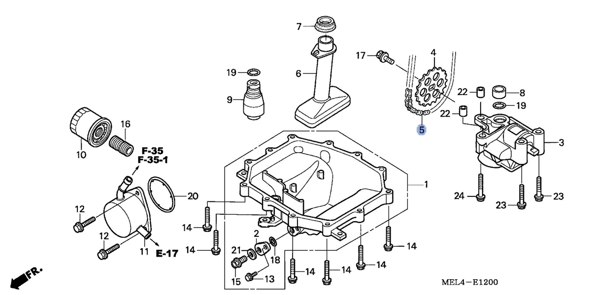 Honda OEM part 15141-MEL-003