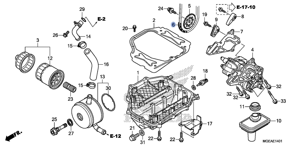 Honda OEM part 15141-MGE-D01