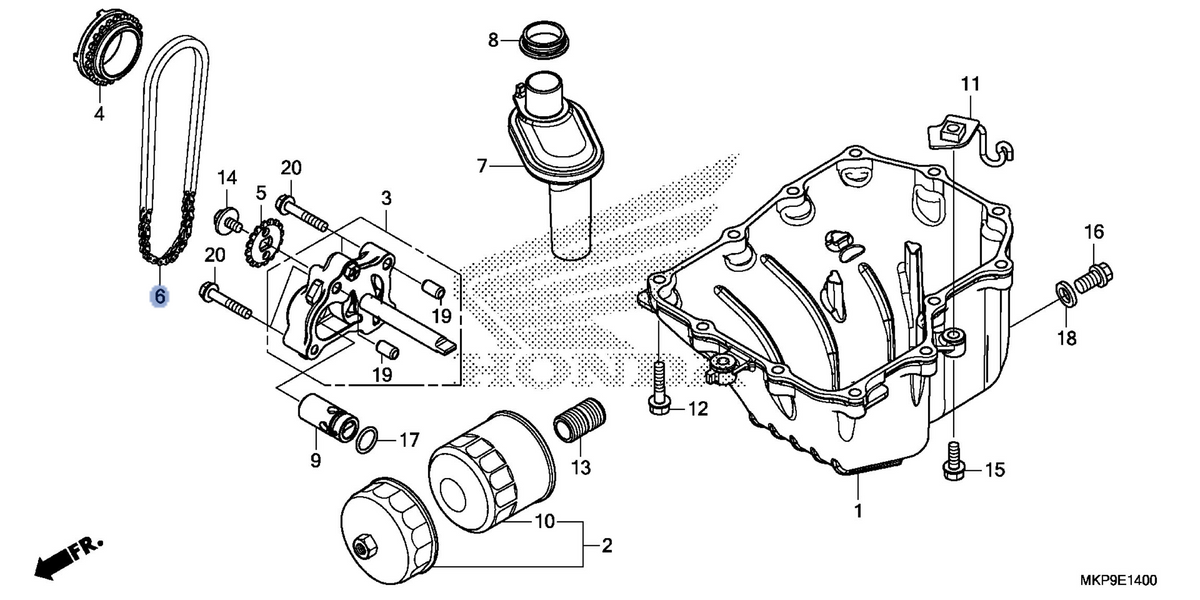 Honda OEM part 15141-MKP-D01