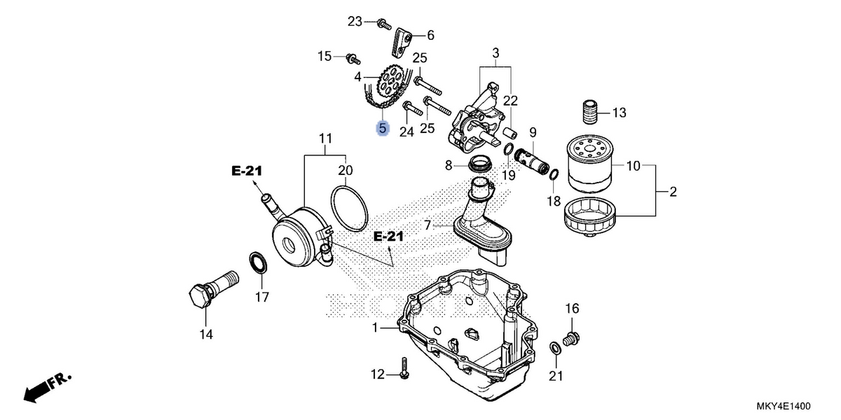 Honda OEM part 15141-MKY-D11