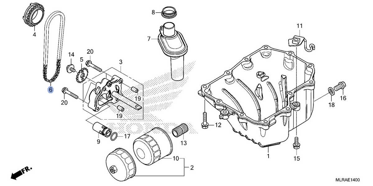 Honda OEM part 15141-MLH-A01
