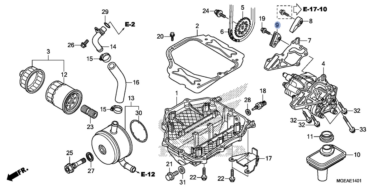 Honda OEM part 15147-MGE-D00