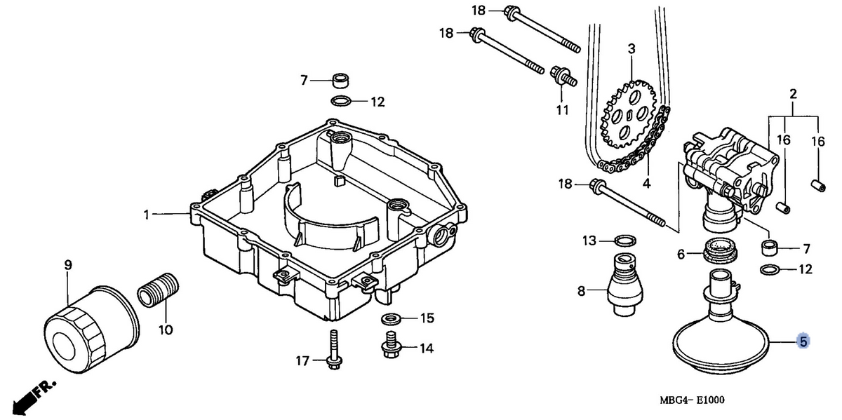 Honda OEM part 15150-MBG-000